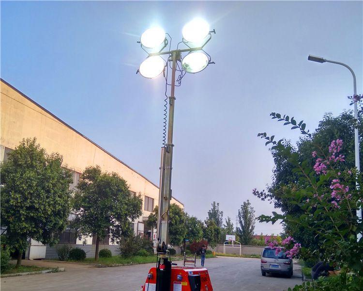 9米照明車(chē)應(yīng)急救援移動(dòng)工程照明燈塔 戶(hù)外助力工地施工升降式拖車(chē)