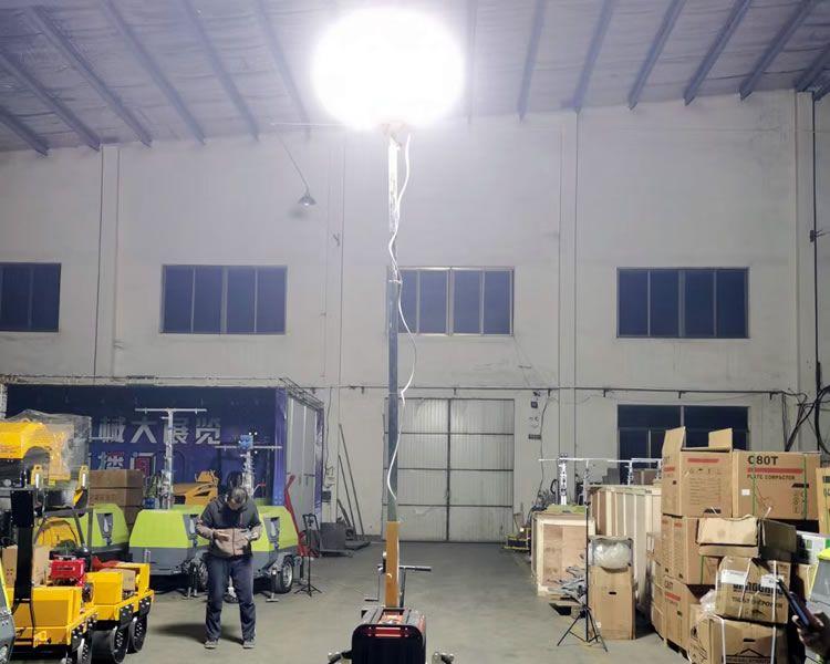 7米、9米手推式 拖車(chē)式移動(dòng)照明燈車(chē)安裝使用方法